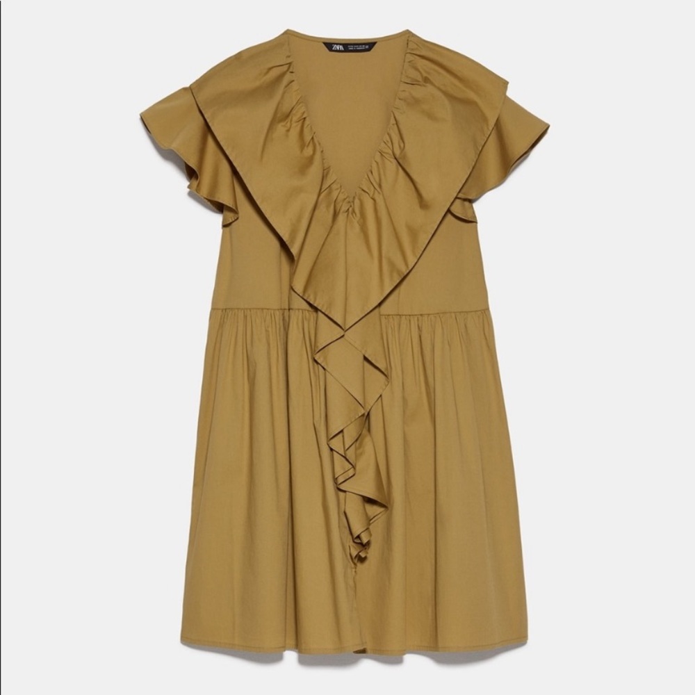 NWT ZARA RUFFLE MINI DRESS